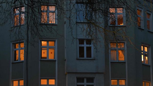 Australia is not alone in its fears of increased incidents of domestic violence. This picture was taken on March 22, 2020, showing the facade of a building in Dortmund, western Germany. From Berlin to Paris, Madrid, Rome and Bratislava, associations that help victims of domestic violence have been sounding the alarm after Europe overtook China to become the epicentre of the pandemic. Picture: Ina Fassbender/AFP