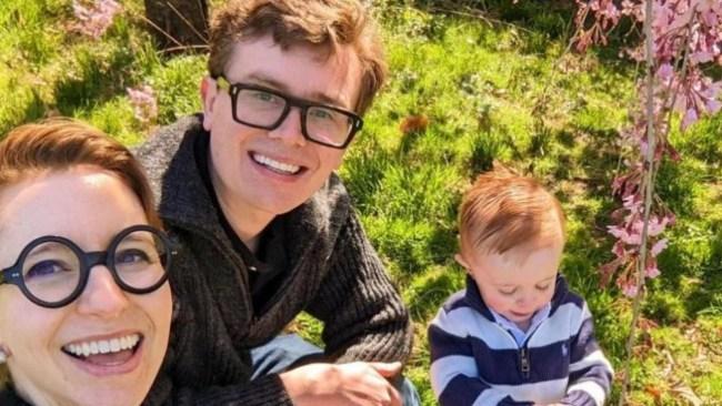 Malcolm Collins, 37, who heads up a 'pronatalist' movement encouraging large families, came under fire after smacking his two-year-old in the face during an interview with The Guardian. Picture: Instagram