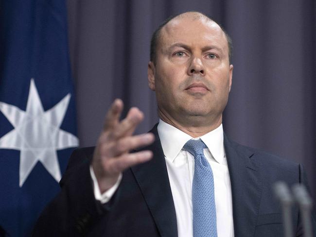 CANBERRA, AUSTRALIA-NCA NewsWire Photos DECEMBER 17 2020.FRYDENBERG MYEFOTreasurer Josh Frydenberg Mid-Year Economic and Fiscal Outlook, during a press conference at Parliament House in Canberra.It is expected to reveal an improved budget bottom line.Picture: NCA NewsWire / Gary Ramage
