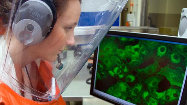 Scientists at Geelong’s CSIRO lab, where researchers are targeting coronavirus. Picture: Supplied