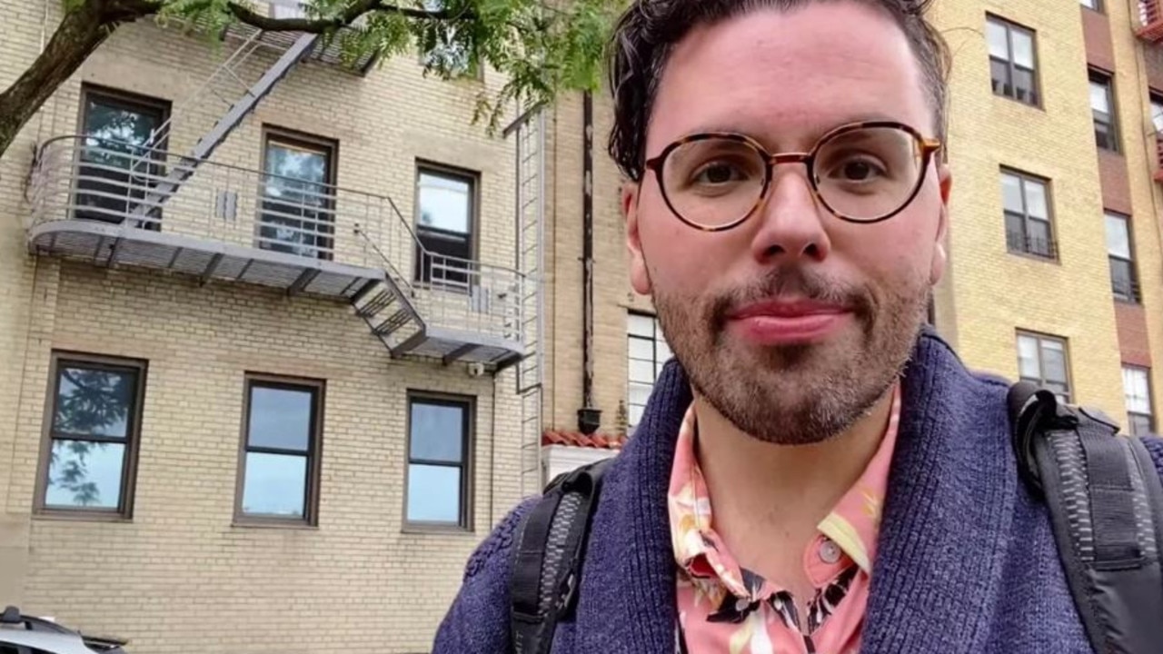 Ariel Viera in a livestream filmed in the Manhattan neighbourhood of Washington Heights on a recent livestream. Picture: Ariel Viera