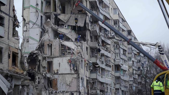 The search of the Dnipro tower block was called off on Tuesday. Picture: AFP