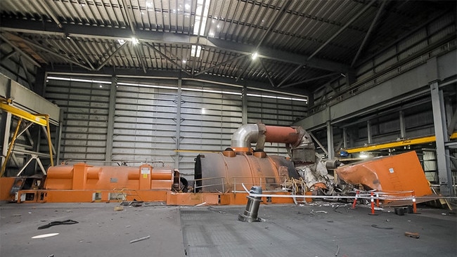 The C4 generator after it exploded. Picture: Supplied