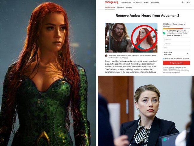 Petition for Amber Heard to be dropped from 'Aquaman 2' passes 2M signatures