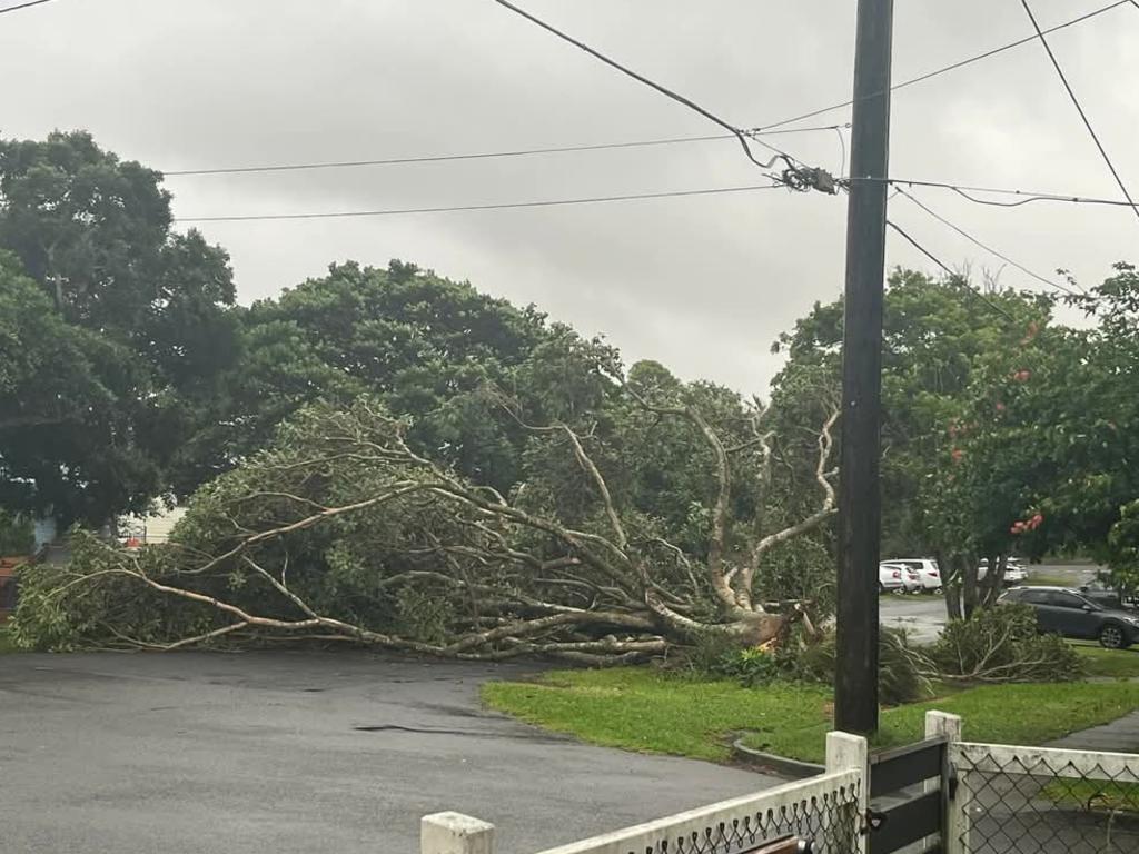 Cyclone Alfred hits Brisbane. Picture: Anne Farrow, Sandgate