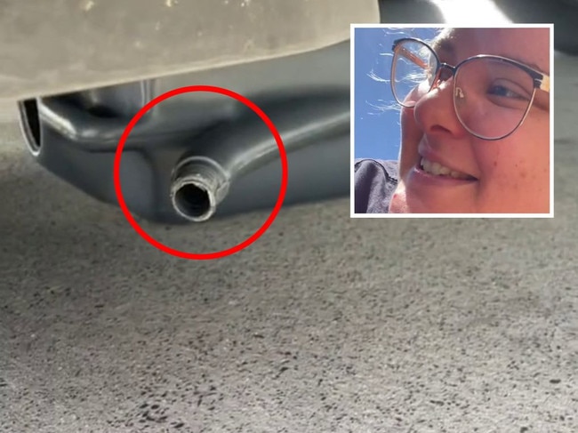 An Australian roadtripper got more than she bargained for during a pit stop at a local service station. Pictures: TikTok