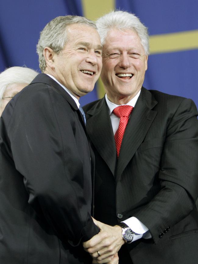 George W Bush and Bill Clinton