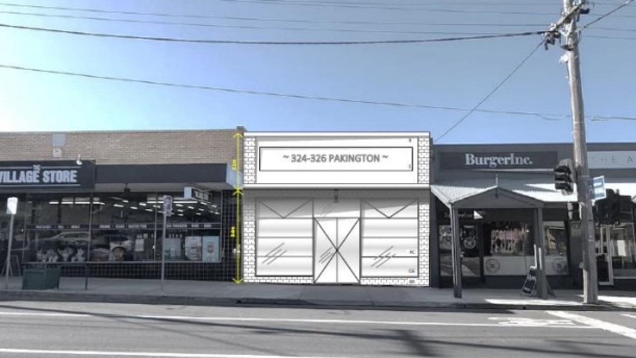 Plans for a shop at 324-326 Pakington St, Newtown