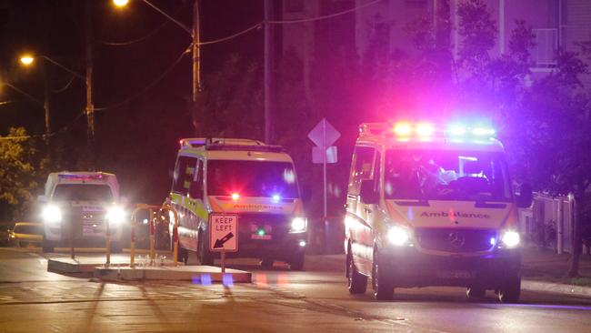 A crime scene has been established at a home on the Kingsway, Woolooware. Picture: Bill Hearne