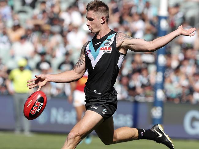 07/04/18 - AFL - Round 3, Port Adelaide v Brisbane at the Adelaide Oval. Hamish Hartlett. Picture SARAH REED