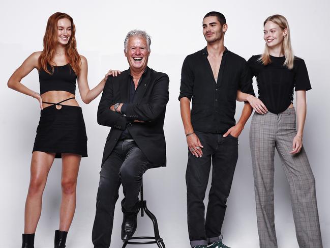 24/11/21 - WEEKEND TELEGRAPH SPECIAL. MUST TALK WITH PIC EDITOR JEFF DARMANIN BEFORE PUBLISHINGOwner of Chadwick Models, Martin Walsh pictured with some of his model clients. Hayley Biddulph (left), Martin, Caspar Thomas (2nd from right) and Holly Magson (right). Picture: Sam Ruttyn