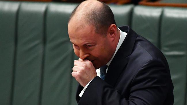 Treasurer Josh Frydenberg delivers a ministerial statement on the Australian economy in the House of Representatives at Parliament House on Tuesday. Picture: Sam Mooy/Getty Images