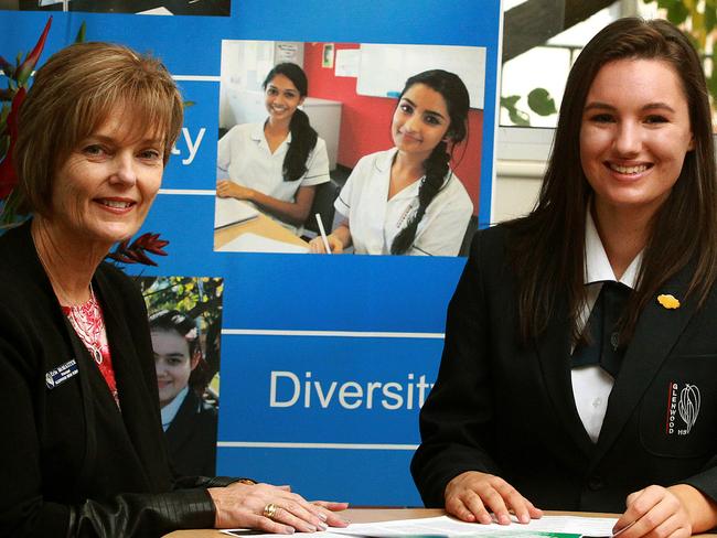 Erla McMaster and Maddalyn Bokenham, the Blacktown City’s 2017 Youth Ambassador. Picture: Carmela Roche