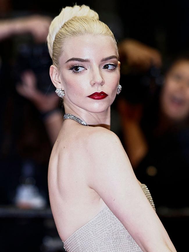 British-US actress Anya Taylor-Joy poses after the screening of the film "Furiosa: A Mad Max Saga" at the 77th edition of the Cannes Film Festival in Cannes, southern France, on May 15, 2024. (Photo by Sameer Al-Doumy / AFP)