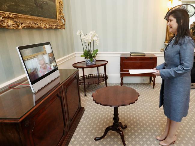 The Queen has been meeting with dignitaries virtually during the pandemic. Picture: Getty Images