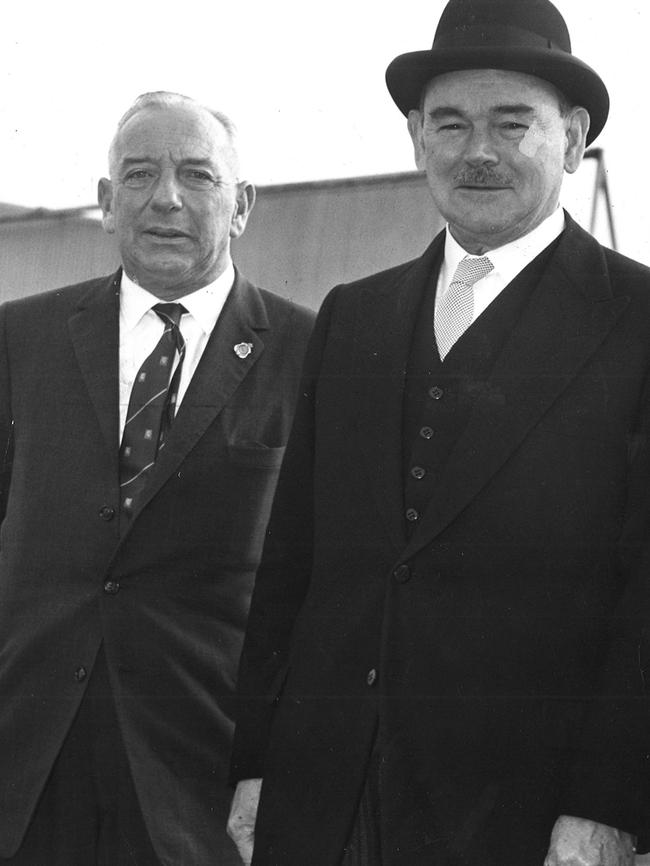 Sir Arthur Rylah and Sir Paul Hasluck in 1969.