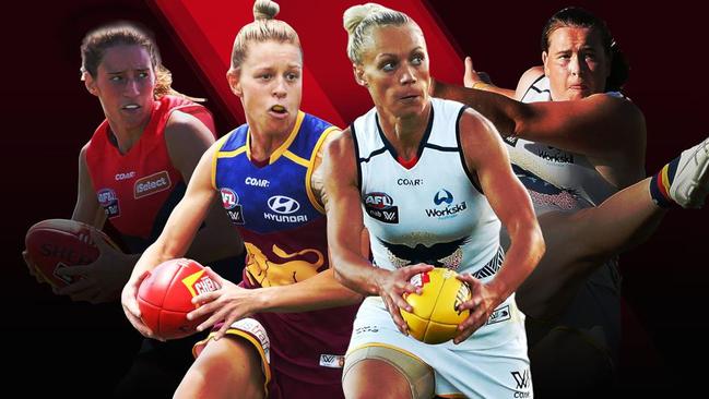AFLW stars: Erin Phillips, Kate McCarthy, Sarah Perkins and Cat Phillips.