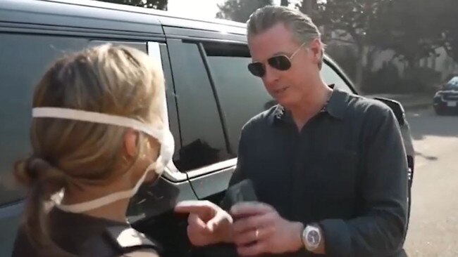 Los Angeles mother Rachel Dervish confronted confronted California Gov. Gavin Newsom and demanding to know what he was doing about the wildfires. Governor claimed he was calling President Biden for federal support, but couldn’t get reception.  MUST CREDIT SKY NEWS