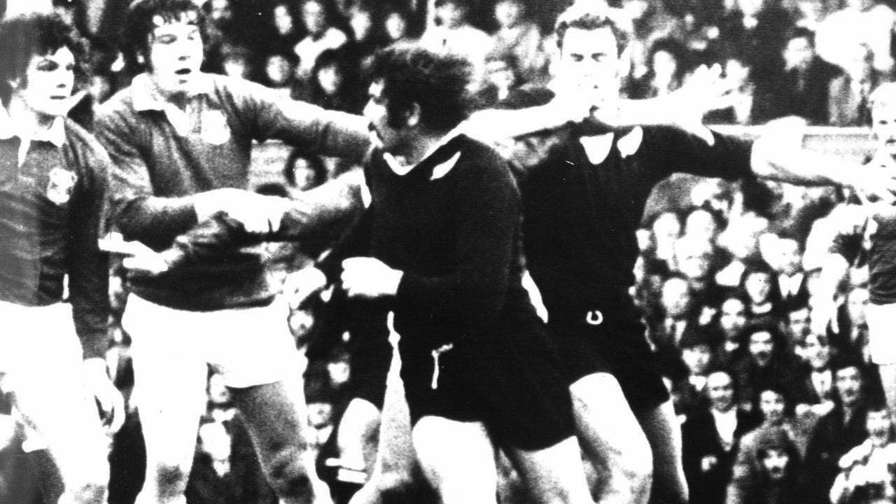 All Blacks Keith Murdoch during Wales vs New Zealand test in 1972 in Cardiff. Picture: Supplied