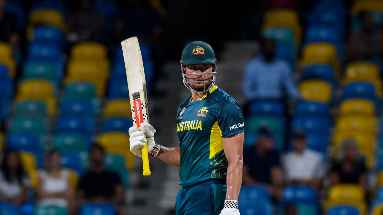 Stoinis was on fire against Oman. (Photo by Randy Brooks / AFP)