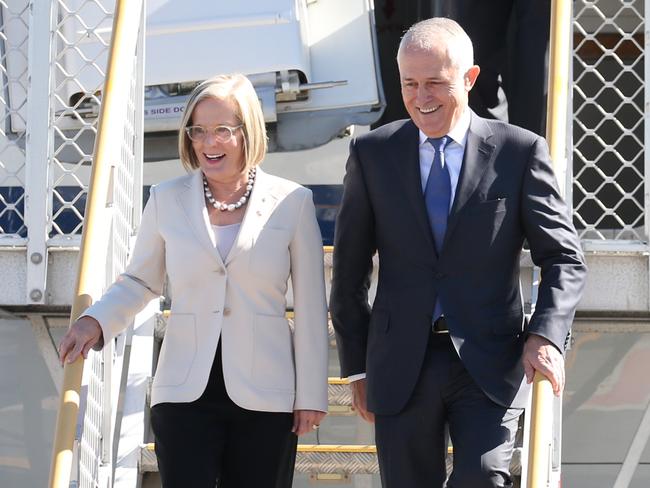 Lucy Turnbull, pictured here with PM husband Malcolm in New Zealand today, says light rail will add to the ever-building momentum of Western Sydney.