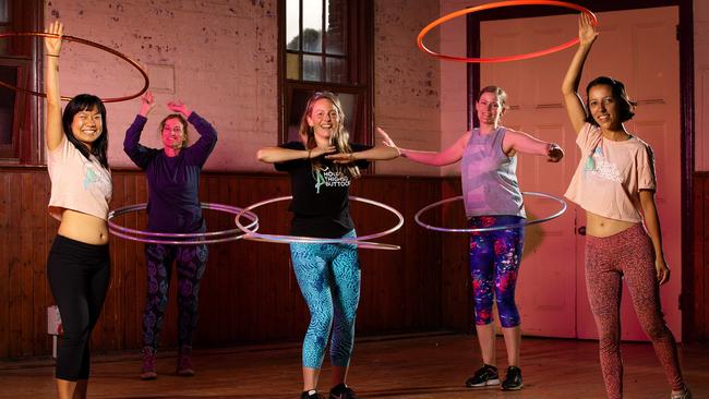 Hula hooping classes are a new and novel way of getting in shape, while having fun. Picture: Mark Stewart