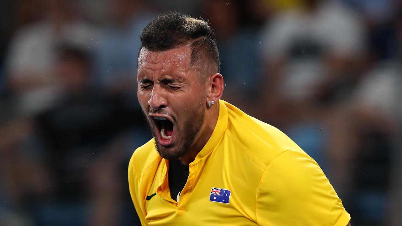 Nick Kyrgios thrived when representing Australia at the ATP Cup in January and will again feature in an abridged version of the event in February Picture: Getty Images