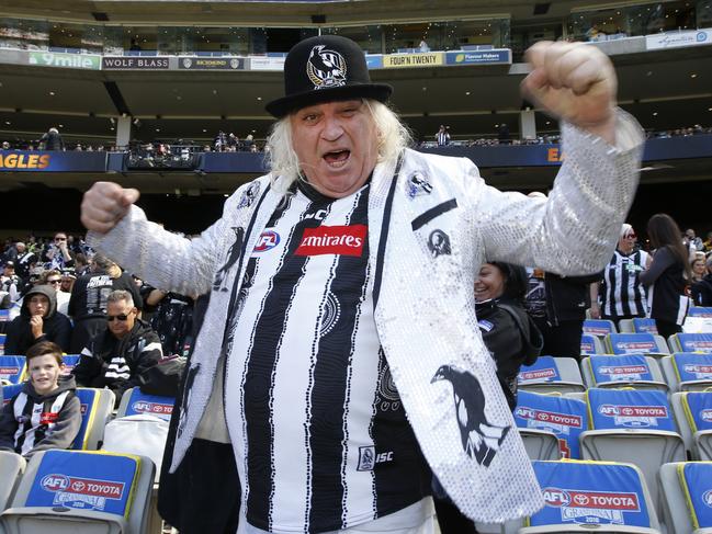 Joffa at the 2018 Collingwood vs West Coast grand final. Picture: David Caird