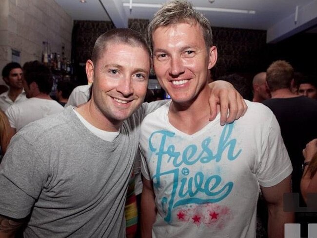 Michael Clarke and Brett Lee.