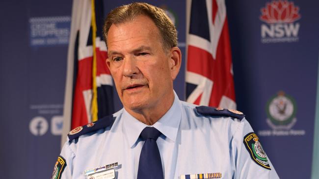 Acting NSW Police Commissioner David Hudson said extra security measures had been implemented to ensure the safety of NSW’s Jewish community. Picture: NCA NewsWire/ Damian Shaw