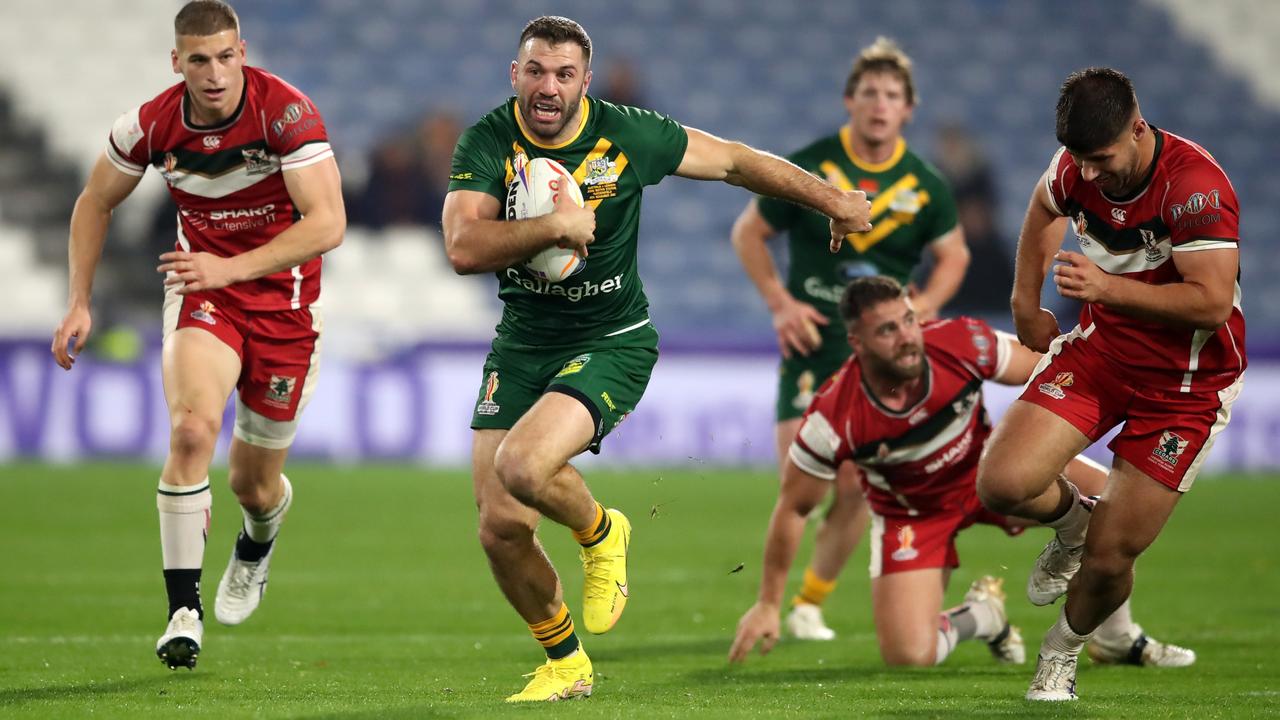 Catch us if you can. James Tedesco says the Kangaroos see themselves as the best team in the world even if the rankings don’t. (Photo by Jan Kruger/Getty Images for RLWC)