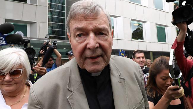 Cardinal George Pell was sentenced to six years jail for child sex abuse. Picture: AFP