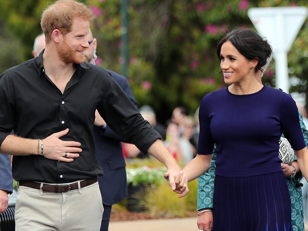 The couple are often seen holding hands in public in very unroyal displays of affection. Picture: Michael Bradley/Pool/Getty Images