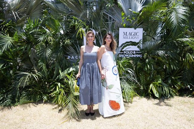 Delfina Blaqier and Aurora Figueras at the Magic Millions Showjumping and Polo. Picture by Luke Marsden.