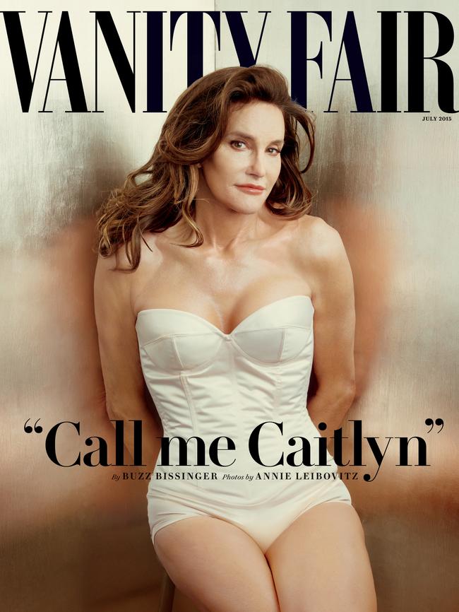 Bruce Jenner’s transition to Caitlyn Jenner was publicly formalised with this cover story in the current issue of Vanity Fair. Picture: Annie Leibovitz/Vanity Fair