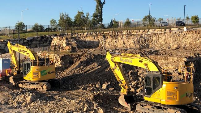 Pimpama State Secondary College is a worksite, as the school builds more classrooms to keep up with demand.