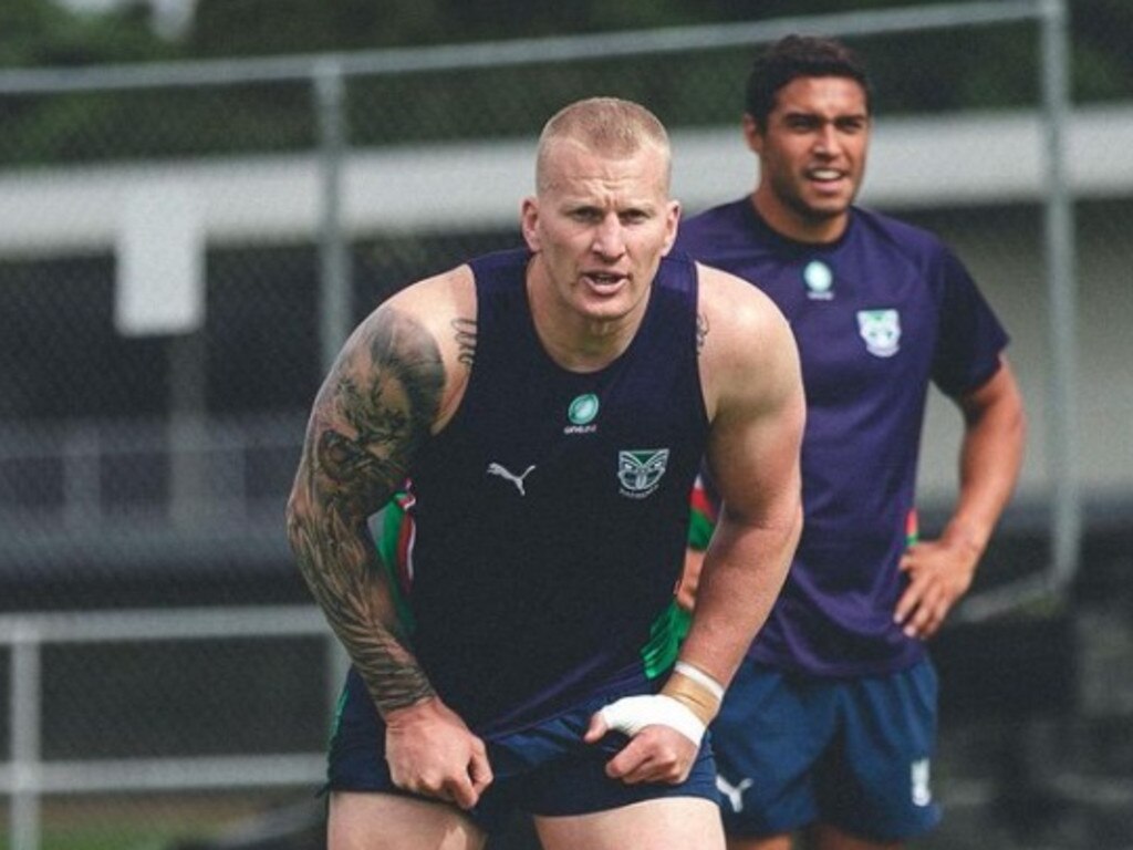 Warriors forward Mitch Barnett in his new club colours following his move from Newcastle. Credit: Instagram.