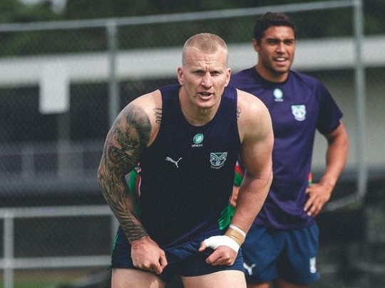 Warriors forward Mitch Barnett in his new club colours following his move from Newcastle. Credit: Instagram.