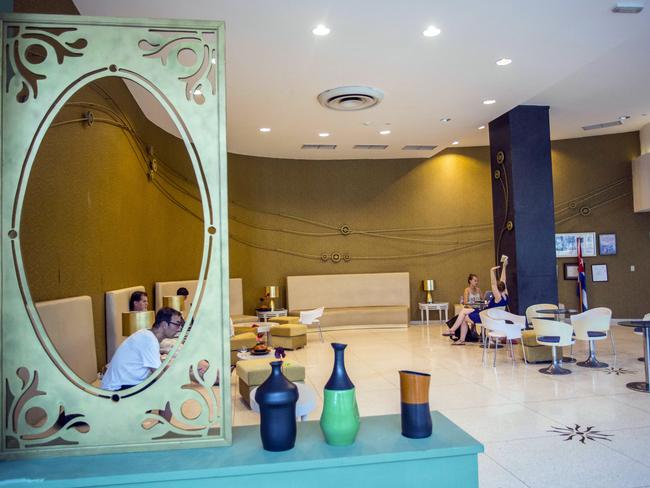 The lobby of the Hotel Capri in Havana, Cuba. Picture: Desmond Boylan