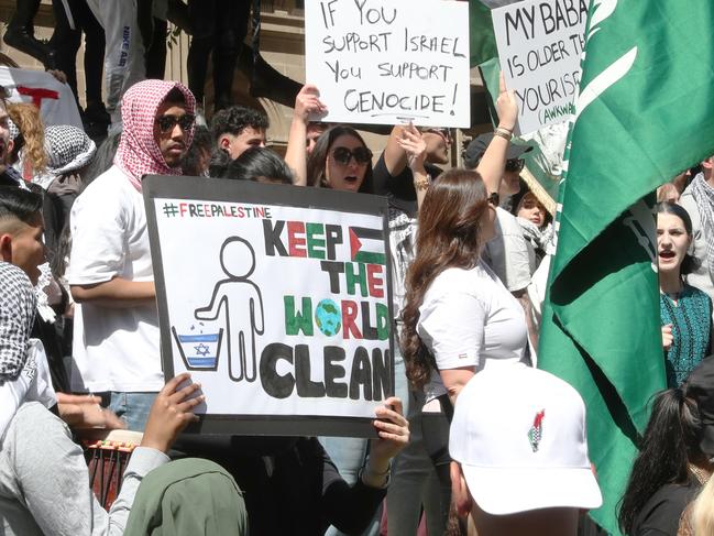 MELBOURNE, AUSTRALIA - NewsWire Photos, OCTOBER 29, 2023. Participants at a pro Palestine rally in Melbourne CBD.  Picture: NCA NewsWire / David Crosling