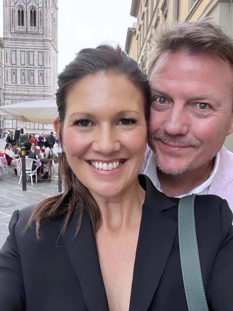 Lisa Christie and James Brayshaw in Italy