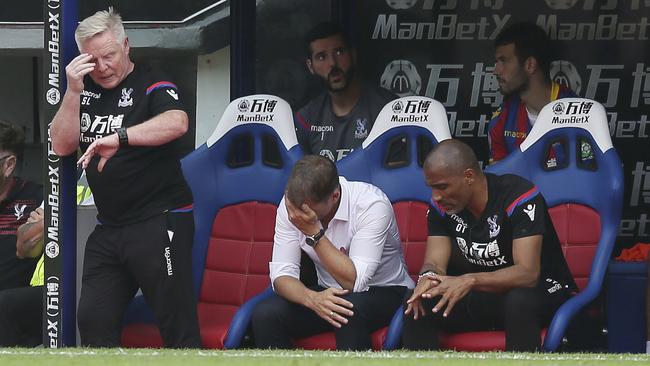 Frank de Boer oversaw four defeats without his team scoring a goal. (AP Photo/Tim Ireland)