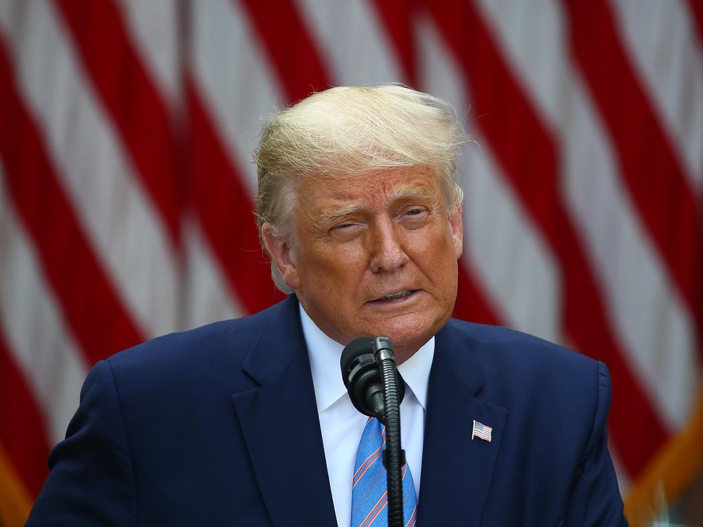 Donald Trump has announced the Federal Government will distribute 150 million rapid coronavirus tests. Picture: Tasos Katopodis/Getty Images/AFP