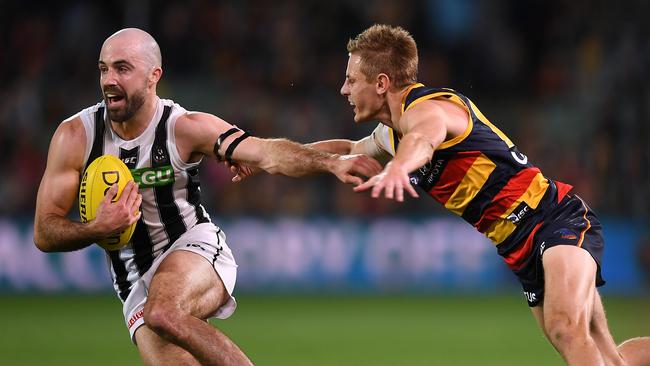 Steele Sidebottom at his elusive best against Adelaide last weekend. Picture: Mark Brake/Getty Images