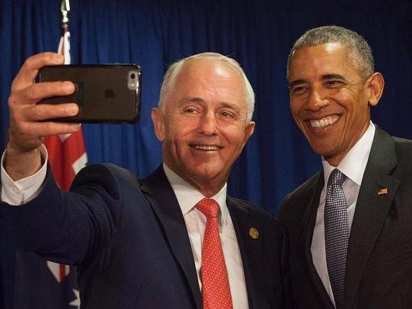 21/11/2016 Instagram photo of Malcolm Turnbull and President Barack Obama in Peru.