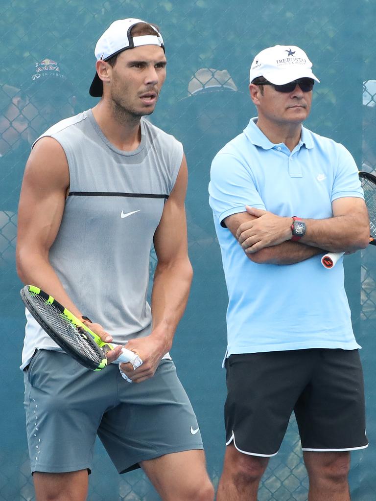 Rafael Nadal was mentored by Toni for many years. Pic Peter Wallis