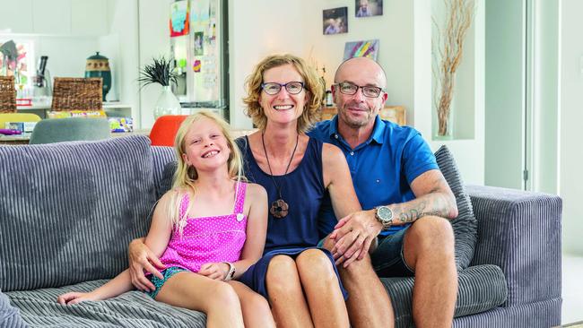 Charlie Gillingham with daughter Tylah and husband Lee. Picture: Jeff Camden 