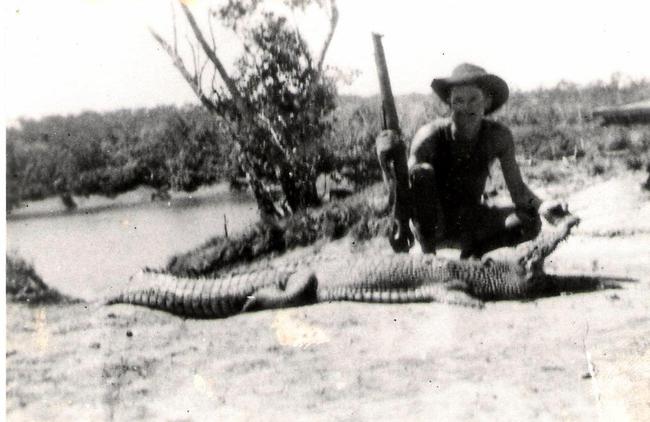 Former crocodile hunter John Preston pictured hunting in this photograph, which is not dated. Picture: Contributed