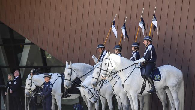 The SA Police funeral was held with hundreds in attendance. Picture: NCA NewsWire / Roy VanDerVegt