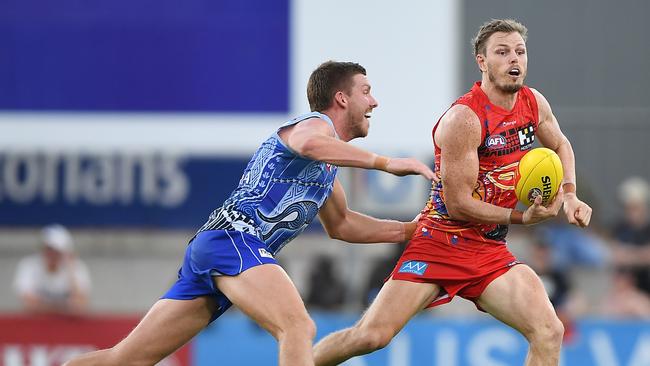 Nick Holman in action this season. Picture: Felicity Elliott/AFL Photos via Getty Images